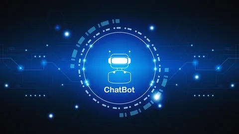 Chatbot Ai artificial intelligence technology hitech concept. Illustrazione stock