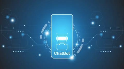 Chatbot Ai artificial intelligence technology hitech concept. Stock-Illustration