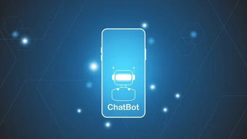 Chatbot Ai artificial intelligence technology hitech concept. 库存插图