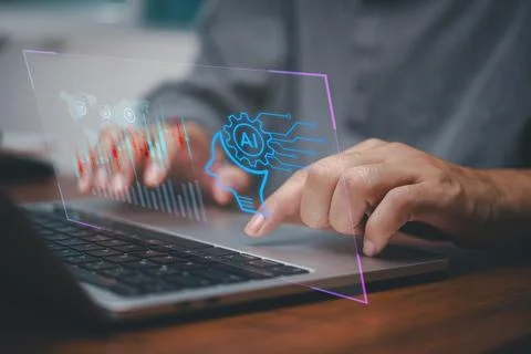 Chatbot  Ai Artificial Intelligence technology online customer service.Digi.. 写真素材