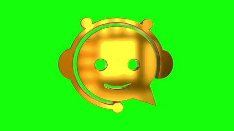 Chatbot ai assistant isolated symbol 3d rotate icon loop animation Vidéo 344656517