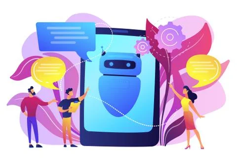 Chatbot AI concept vector illustration. Stock Illustration