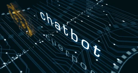 Chatbot ai online assistant support symbols loop cyber concept Vídeos de archivo 260800104