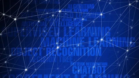 Chatbot and connected lines exploring world of ai, machine learning Stock Footage 270428301