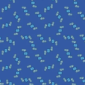 Chatbot and Speech Bubbles vector Chat Conversation colored seamless pattern Illustrazione stock