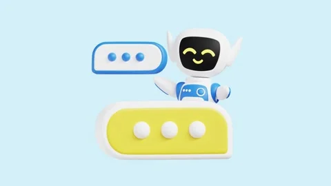 Chatbot animated 3d icon. Stock Footage 289452761