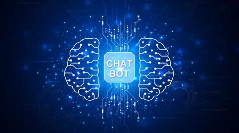 Chatbot are assistant conversation for provide access to data growth of bus.. Illustrazione stock
