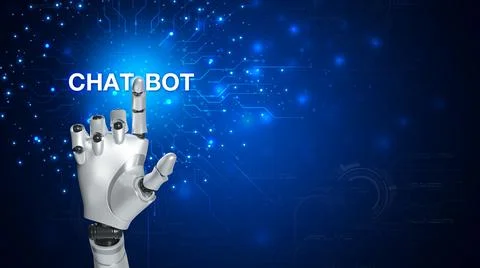 Chatbot are assistant conversation for provide access to data growth of bus.. Illustrazione stock
