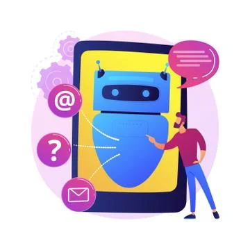 Chatbot Artificial Intelligence abstract concept vector illustration. Stock Illustration