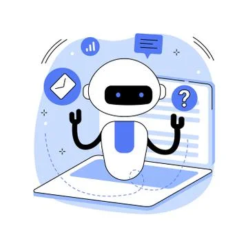 Chatbot Artificial Intelligence abstract concept vector illustration. Stock Illustration