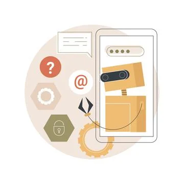 Chatbot Artificial Intelligence abstract concept vector illustration. Stock Illustration