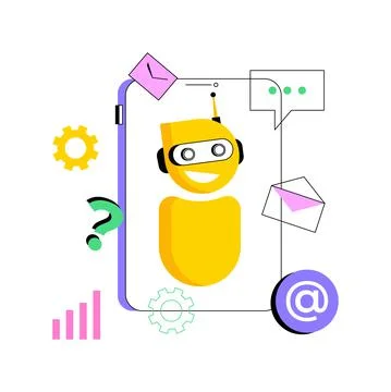 Chatbot Artificial Intelligence abstract concept vector illustration. Stock Illustration