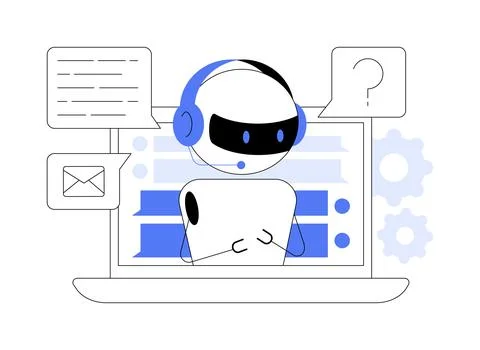 Chatbot Artificial Intelligence abstract concept vector illustration. Stock Illustration