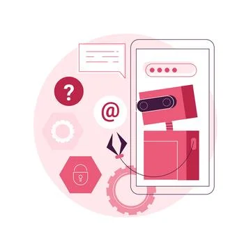 Chatbot Artificial Intelligence abstract concept vector illustration. Stock Illustration