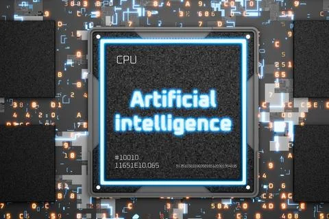 Chatbot of artificial intelligence. Artificial intelligence will replace humans. Stock Illustration