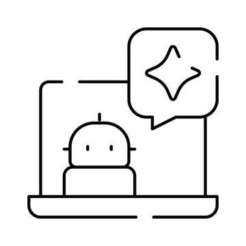 Chatbot artificial intelligence assistant providing smart solutions Stock-Illustration