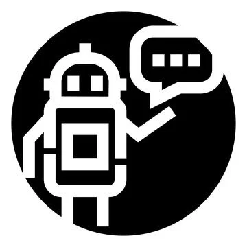 Chatbot artificial intelligence communicating message digital technology 库存插图