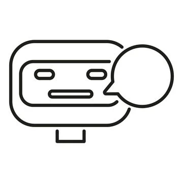 Chatbot artificial intelligence robot giving speech bubble Stock Illustration