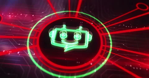 Chatbot artificial intelligence symbol 3d digital concept Stock Footage 319914272