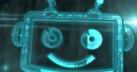 Chatbot artificial intelligence symbol 3d digital concept loop Stock Footage 319914347