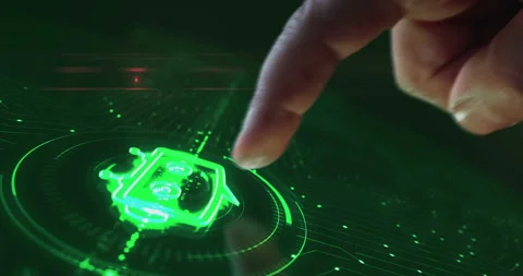 Chatbot artificial intelligence symbol digital 3d finger touch Vidéo 319933020