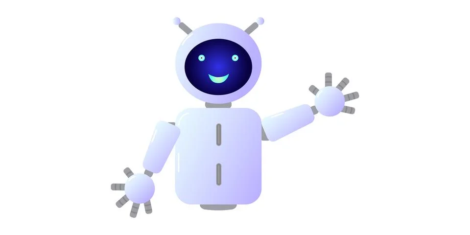 Chatbot assistant form robot with ai 3d Illustrazione stock