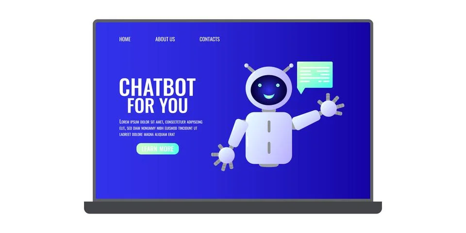 Chatbot assistant form robot with ai 3d Illustrazione stock