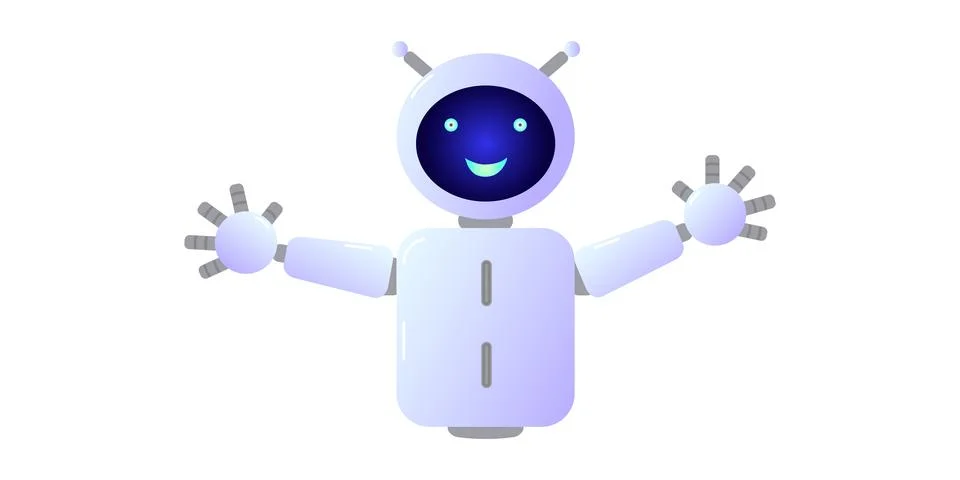 Chatbot assistant form robot with ai 3d Stock Illustration