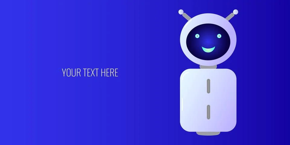 Chatbot assistant form robot with ai 3d Illustrazione stock