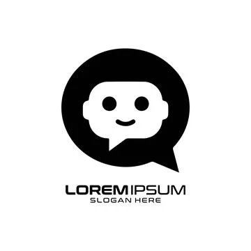 Chatbot Assistant Logo Smart Tech Stock Illustration
