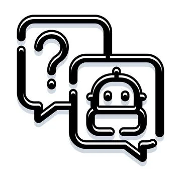 Chatbot assisting customer with questions and support イラスト素材