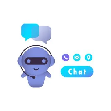 Chatbot business concept. Dialog, message. Vector on isolated white backgroun Stock Illustration