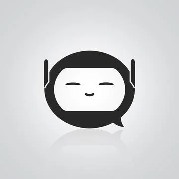 Chatbot characters, robot illustration, Chat Messages, AI robot art Illustrazione stock