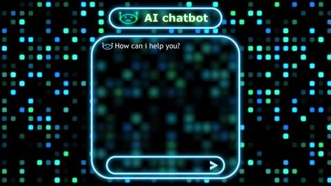 Chatbot Chat with AI or Artificial Intelligence Stock Illustration