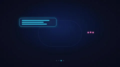 Chatbot chat with animated message bubbles and typing indicator Stock-Footage 346993437
