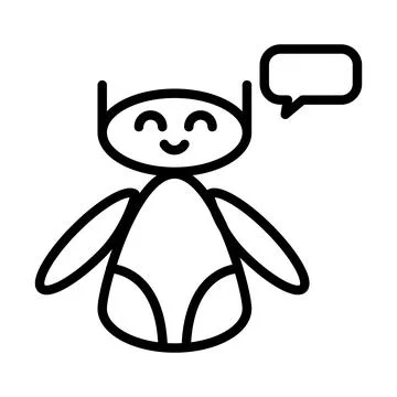 Chatbot chat service icon Stock Illustration