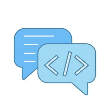 Chatbot coding color icon イラスト素材