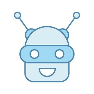 Chatbot color icon Illustrazione stock