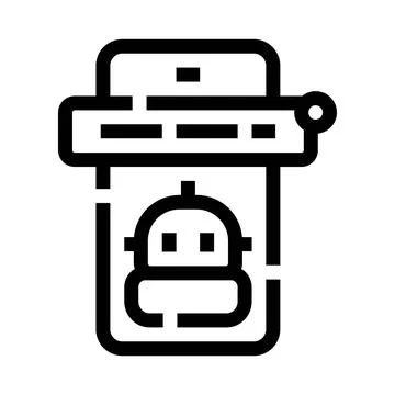 Chatbot communicating on smartphone with artificial intelligence Illustrazione stock