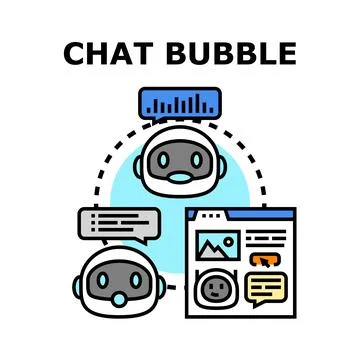 Chatbot communication concept with artificial intelligence assistance Stock Illustration