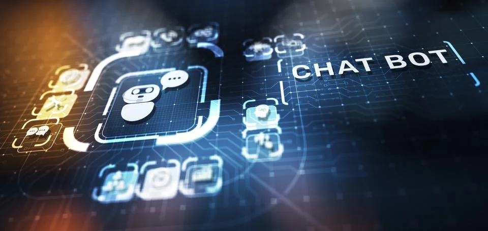 Chatbot computer program designed for conversation with human users over the  Stock-Fotos