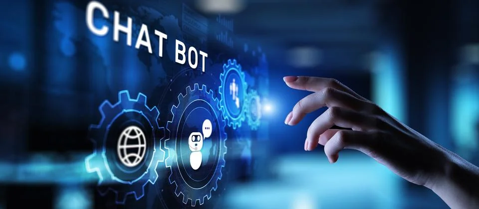 Chatbot computer program designed for conversation with human users over the  Stock-Fotos