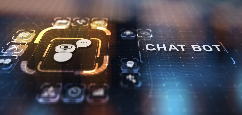 Chatbot computer program designed for conversation with human users over the  Stock-Fotos