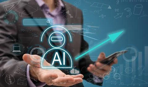 Chatbot conversation Ai Artificial Intelligence technology online customer Stock Photos
