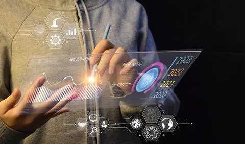 Chatbot conversation Ai Artificial Intelligence technology online customer .. Stock Photos