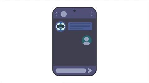 Chatbot Conversation Interface Animation Stock Footage 322090749