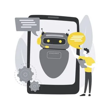 Chatbot customer service abstract concept vector illustration. Illustrazione stock