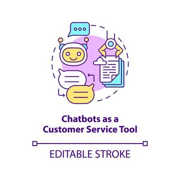 Chatbot as customer service tool concept icon Stock-Illustration