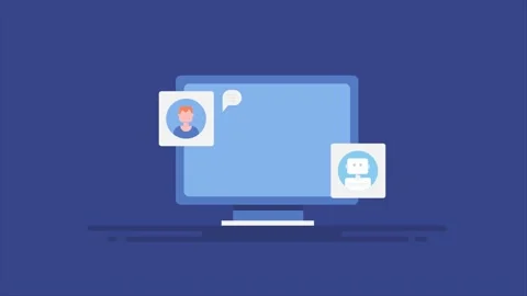 Chatbot customer support, encrypted message communication. Video stock 267188391