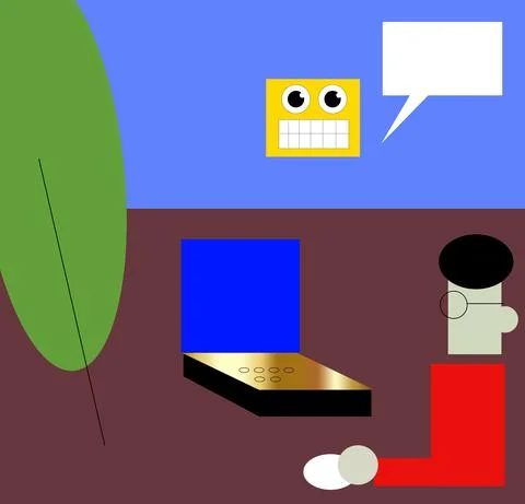 Chatbot developer illustration Stock Illustration